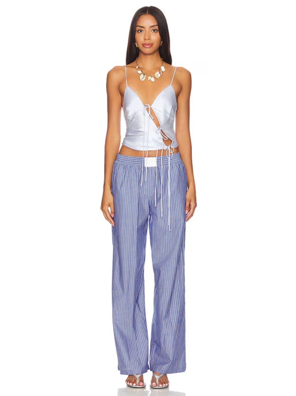 Lioness x Revolve Cobain Pant in Navy Stripe